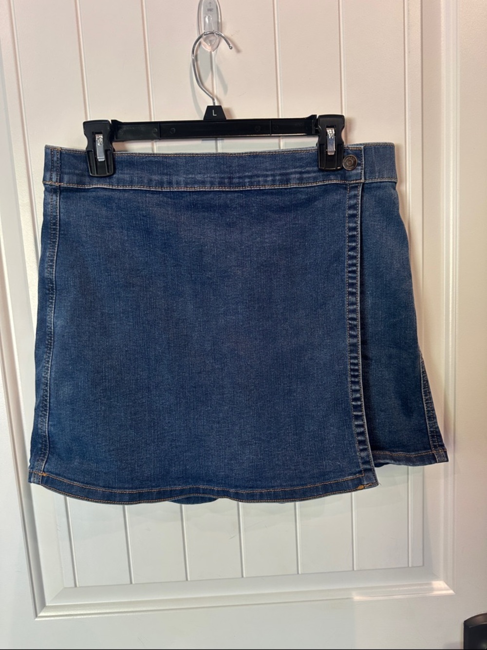 crown & ivy Dark Blue Denim Mini Skirt